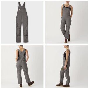 Women's Heirloom Gardening Bib Overalls Coal Size Large Inseam 31